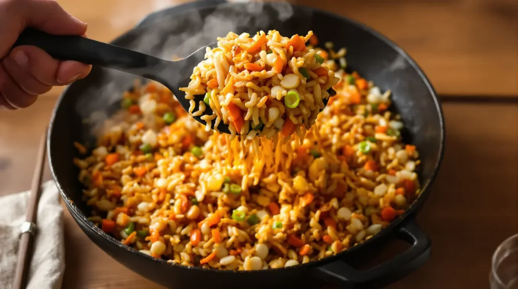 Je fais ce riz sauté carottes-poireaux à la sauce soja dès que je veux un dîner healthy express