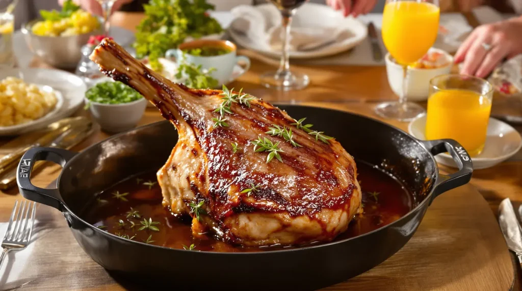 Agneau de Pâques confit au miel et au romarin : un plat familial fondant et parfumé pour célébrer l'occasion