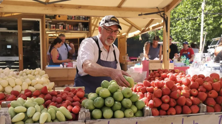 Avec les productions d’asperges et de fraises, les consommateurs sont aux anges au marché local