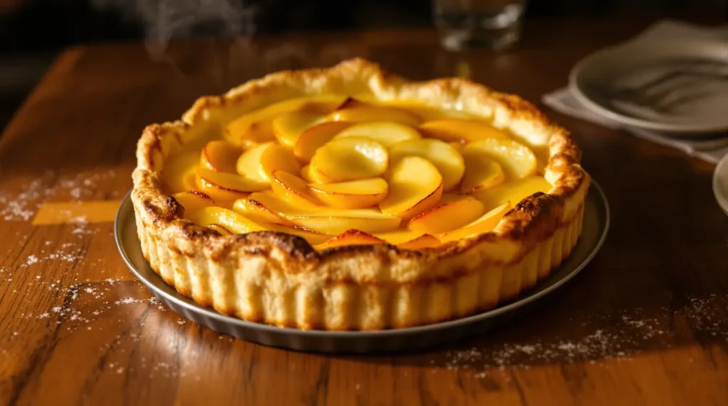 Cette herbe aromatique et ce fruit transforment une simple tarte fine au camembert en entrée irrésistible