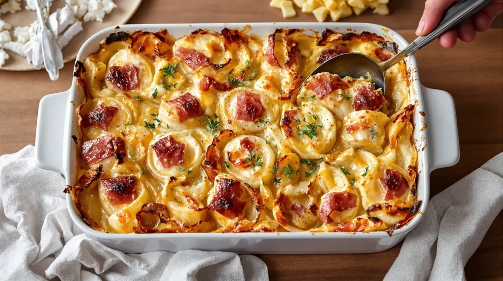 Gratin léger poireaux-jambon : prêt en 25 minutes, fondant et peu calorique