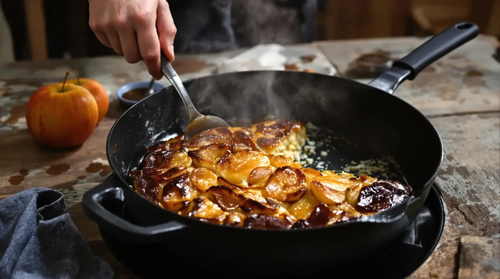 « Juste une poêle, et c’est tout » : mon gâteau aux pommes préféré sans allumer le four